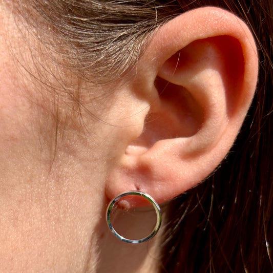 S925 Sterling Silver minimalist rounded earrings