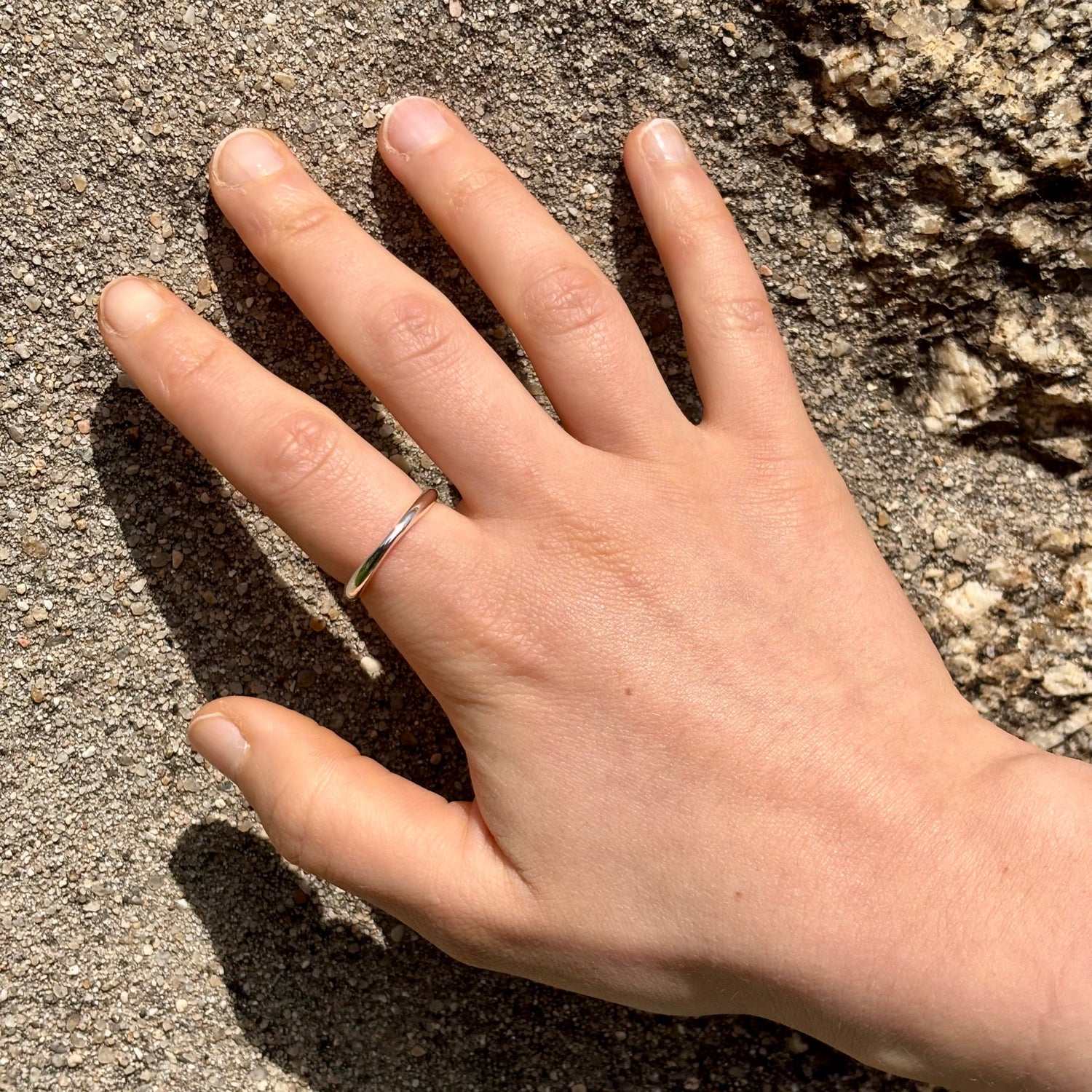 S925 Sterling Silver minimalist adjustable ring