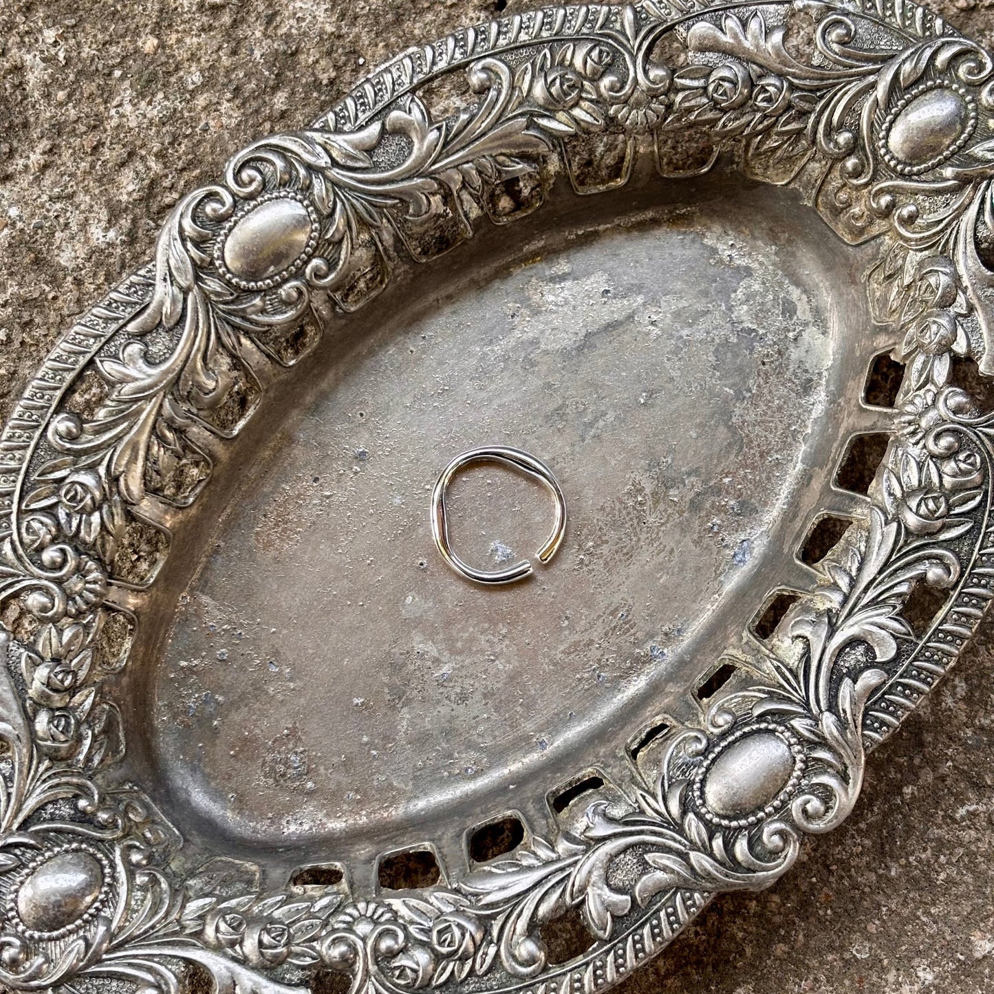 S925 Sterling Silver minimalist adjustable ring