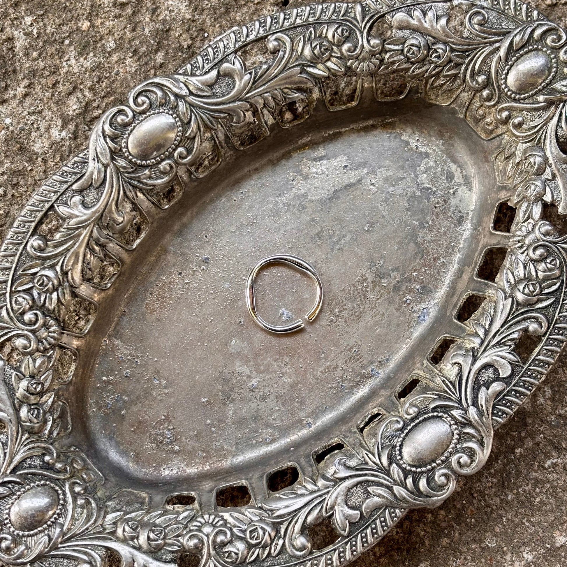 S925 Sterling Silver minimalist adjustable ring